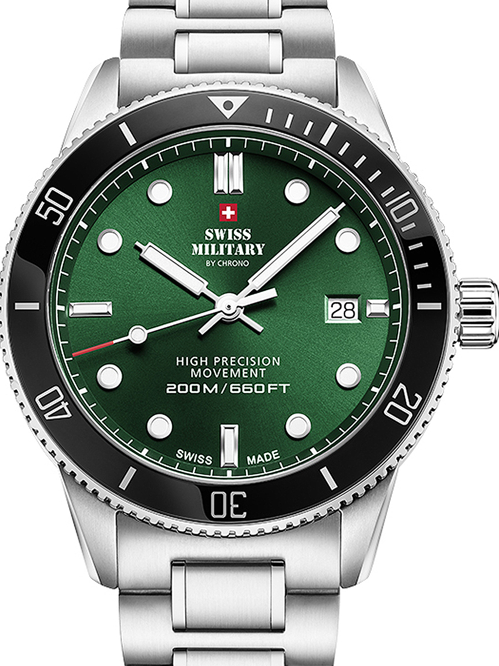 Swiss Military SM34088.03 Diver Quartz Mens Watch 42mm 20ATM