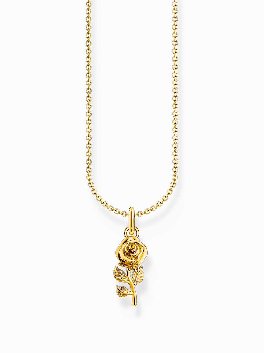 Thomas Sabo KE2269-413-39-L45V Gold-plated chain w. rose pendant