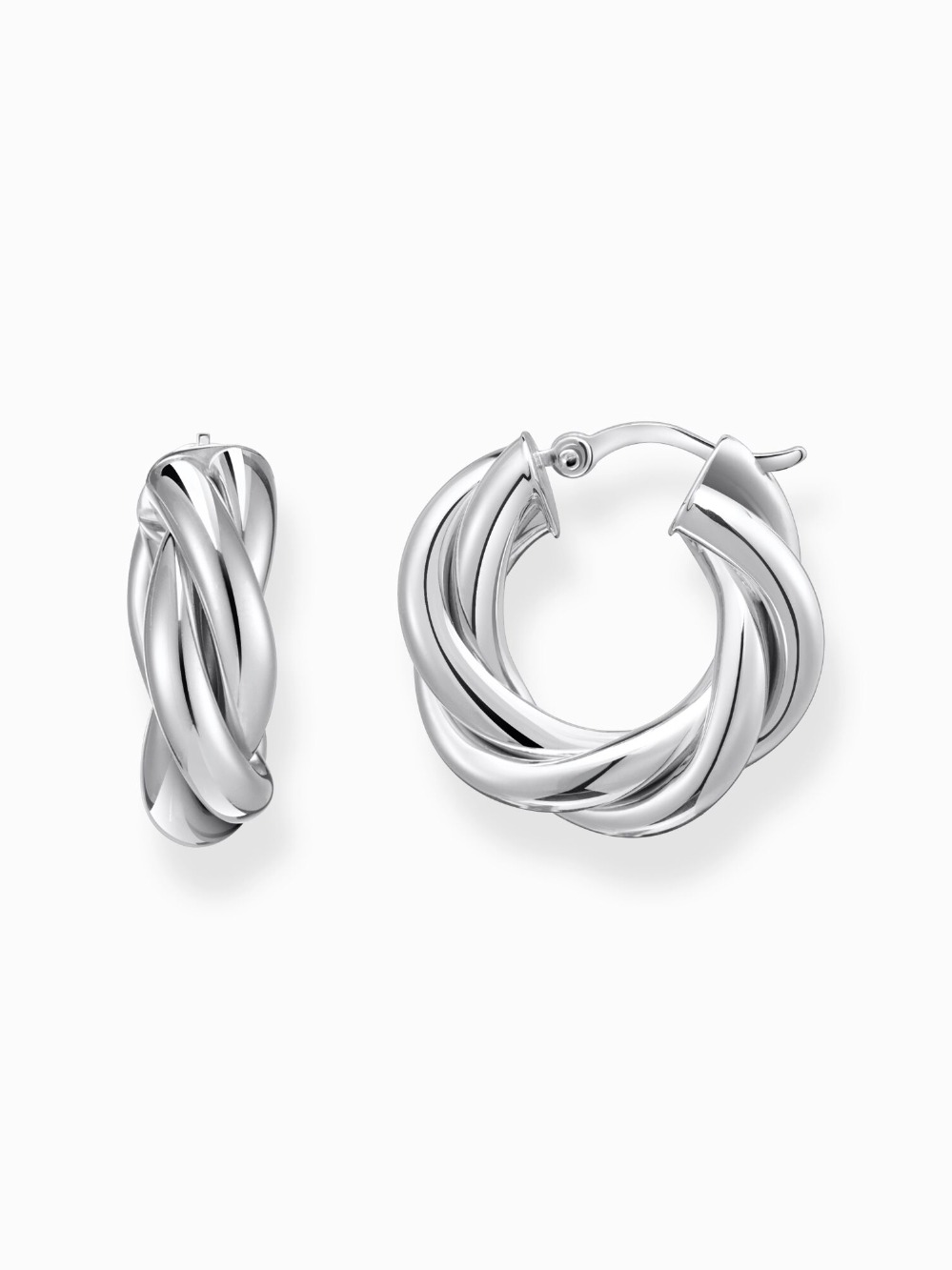 Thomas Sabo CR742-001-41 Bold - Silver Hoop Earrings 20,0 mm Intertwined design Ladies