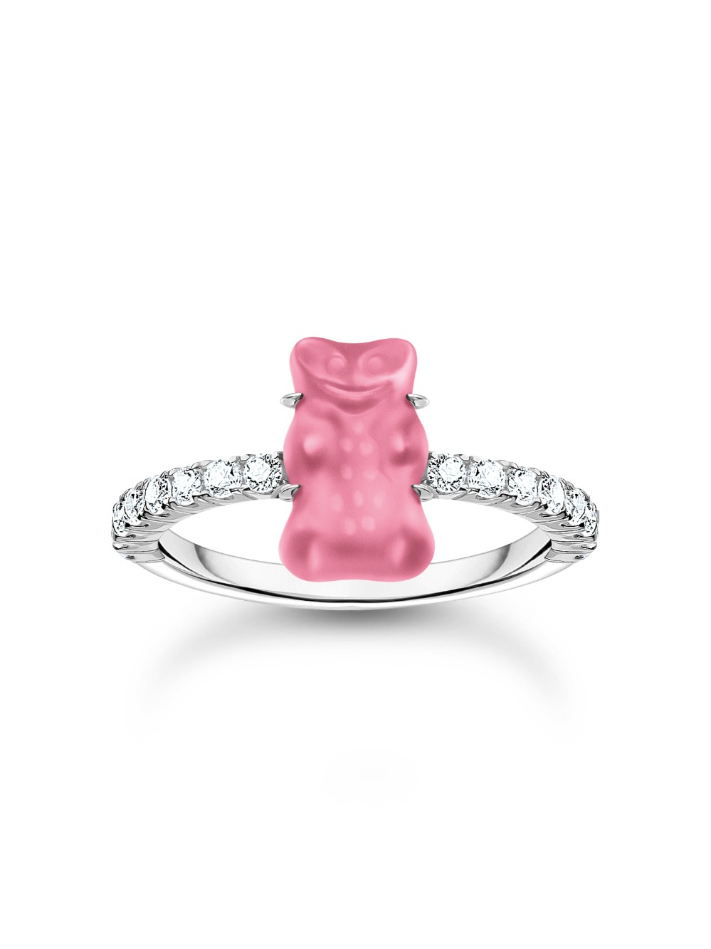 Thomas Sabo TR2459-052-9-54 Silver Ring with pink Gold Bears and Zirconia Ladies