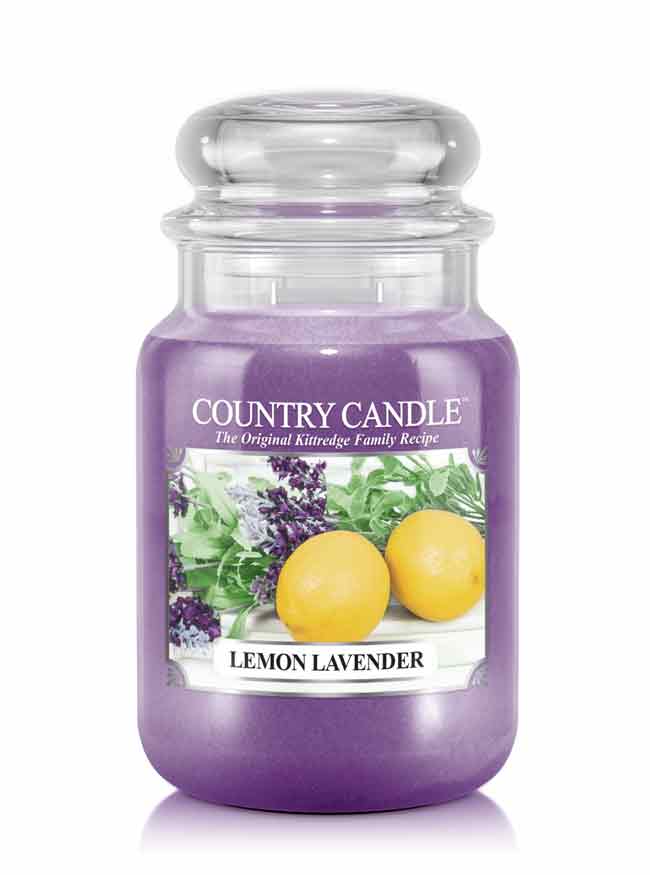 Country Candle Lemon Lavender vonná svíčka velká 2-knotová (652 g)