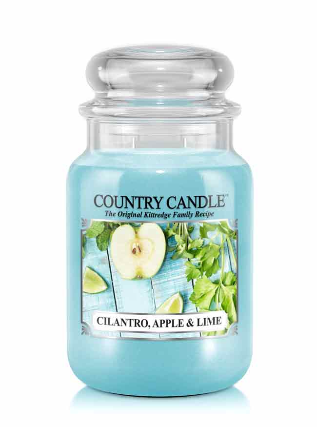 Country Candle Cilantro, Apple & Lime vonná svíčka velká 2-knotová (652 g)