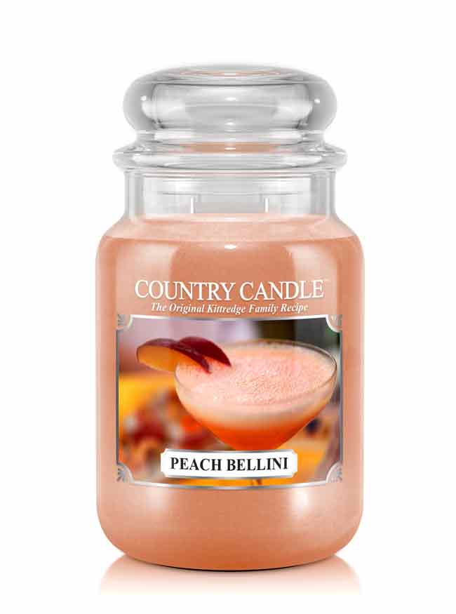 Country Candle Peach Bellini vonná svíčka velká 2-knotová (652 g)