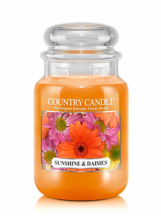 Country Candle Sunshine & Daisies vonná svíčka velká 2-knotová (652 g)