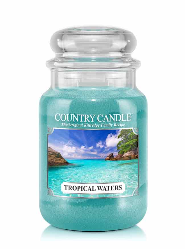 Country Candle Tropical Waters vonná svíčka velká 2-knotová (652 g)