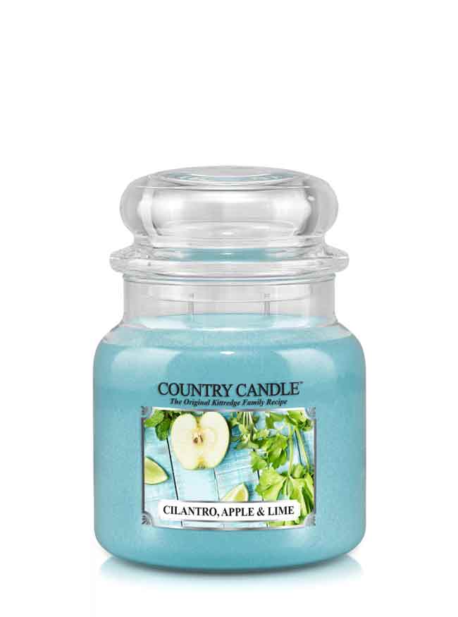 Country Candle Cilantro, Apple & Lime vonná svíčka střední 2-knotová (453 g)