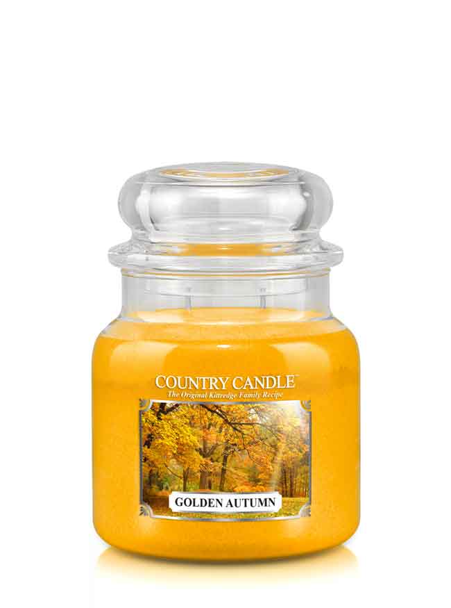 Country Candle Golden Autumn vonná svíčka střední 2-knotová (453 g)