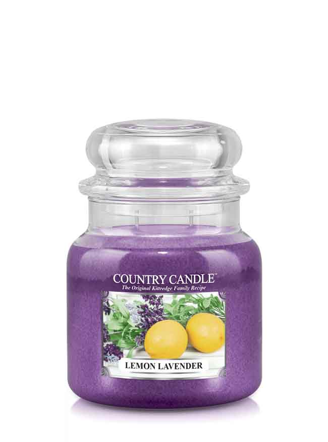 Country Candle Lemon Lavender vonná svíčka střední 2-knotová (453 g)