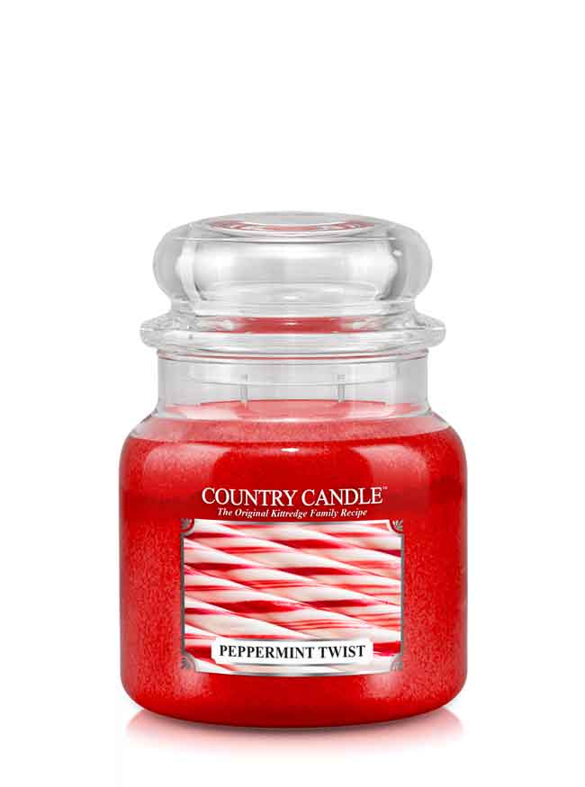 Country Candle Peppermint Twist vonná svíčka střední 2-knotová (453 g)