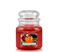 Country Candle Spiced Apple Chai-der vonná svíčka střední 2-knotová (453 g)