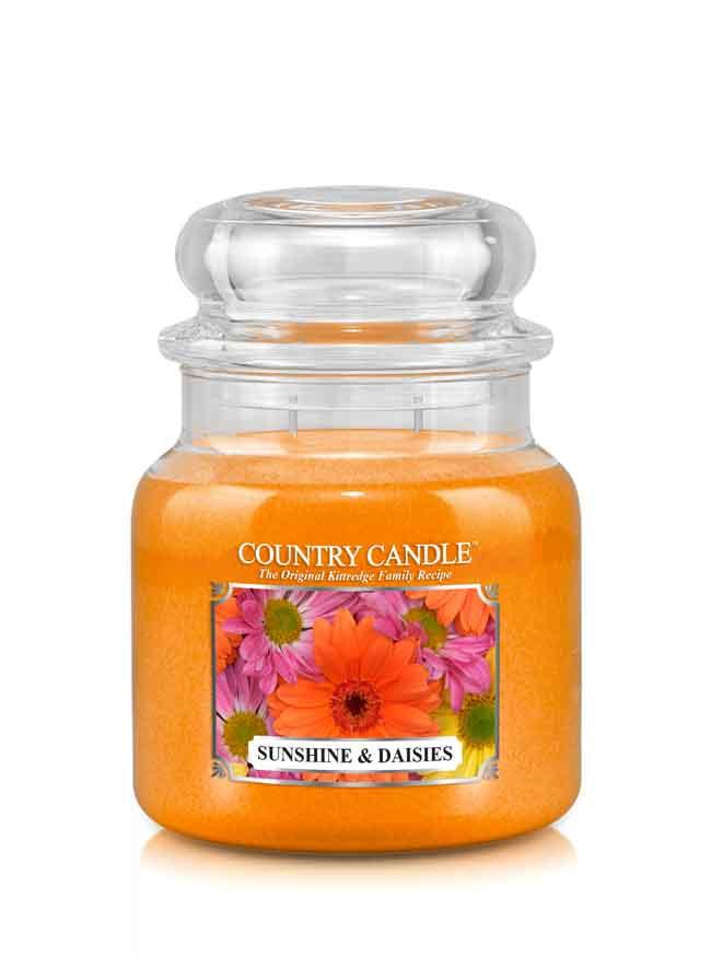 Country Candle Sunshine & Daisies vonná svíčka střední 2-knotová (453 g)