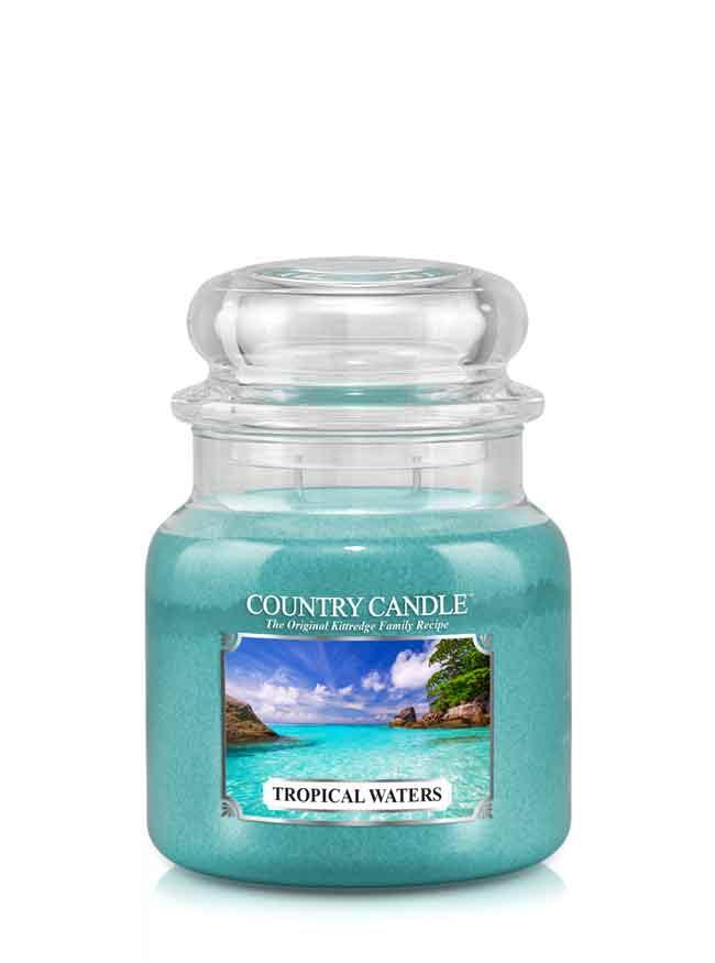 Country Candle Tropical Waters vonná svíčka střední 2-knotová (453 g)