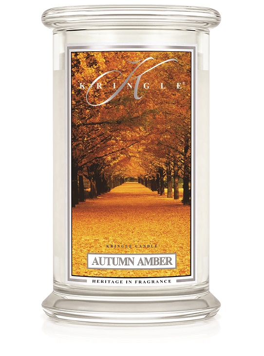 Kringle Candle Autumn Amber vonná svíčka velká 2-knotová (624 g)