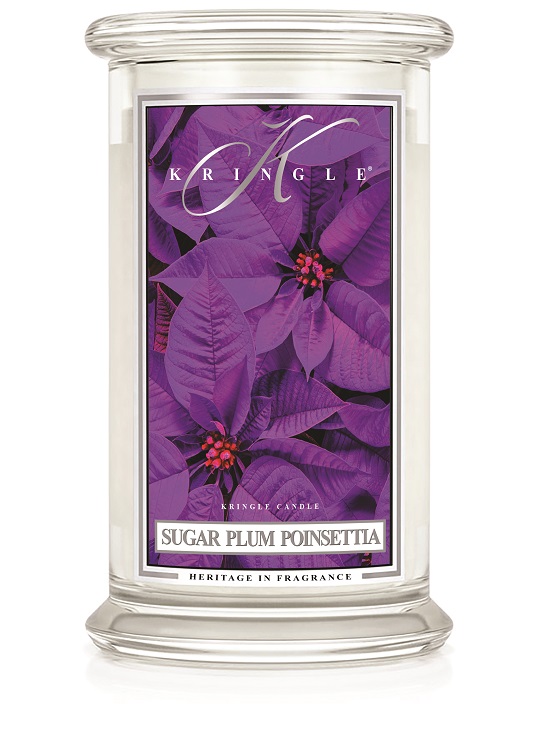 Kringle Candle Sugar Plum Poinsettia vonná svíčka velká 2-knotová (624 g)