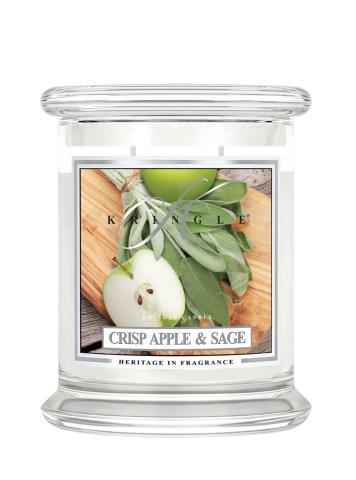 Kringle Candle Crisp Apple & Sage vonná svíčka střední 2-knotová (411 g)