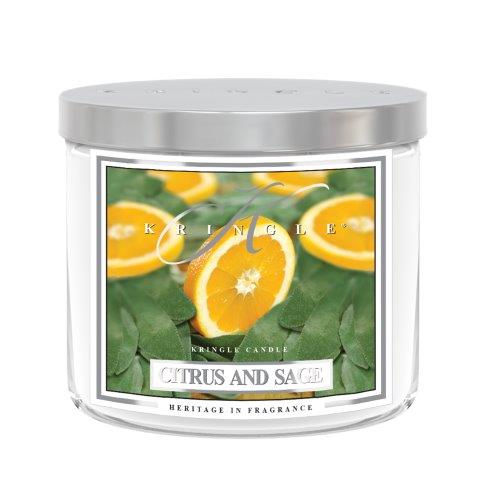 Kringle Candle TUMBLER Citrus and Sage vonná svíčka střední 2-knotová (411 g)