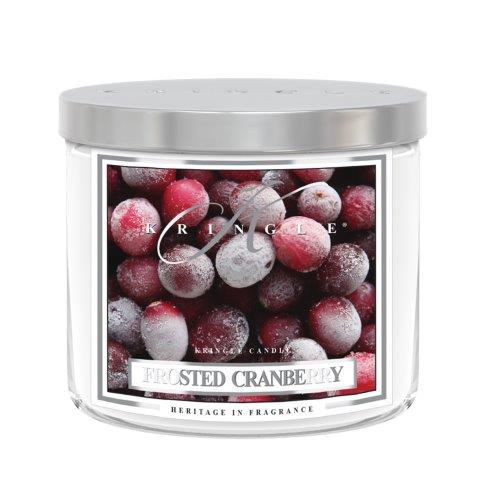 Kringle Candle TUMBLER Frosted Cranberry vonná svíčka střední 2-knotová (411 g)