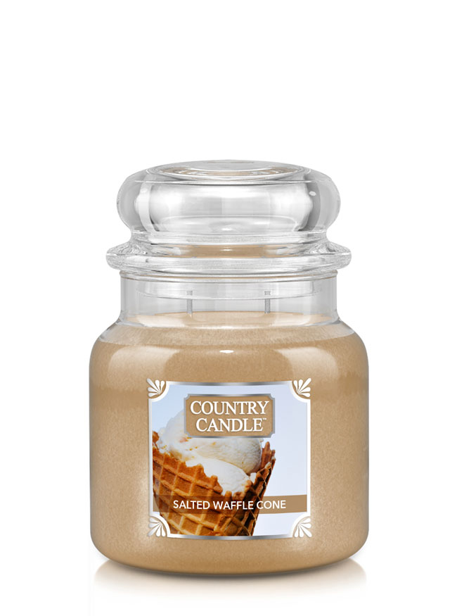 Country Candle Salted Waffle Cone vonná svíčka střední 2-knotová (453 g)