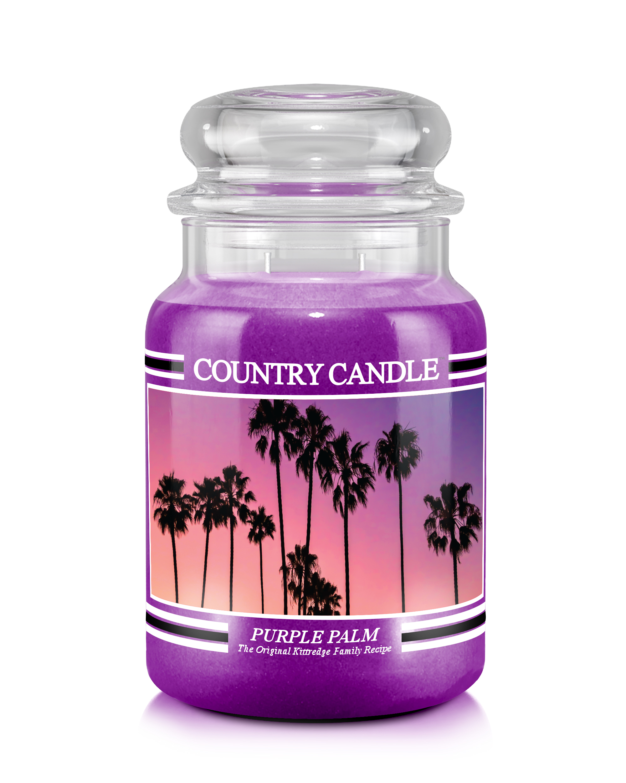 Country Candle Purple Palm vonná svíčka velká 2-knotová (652 g)