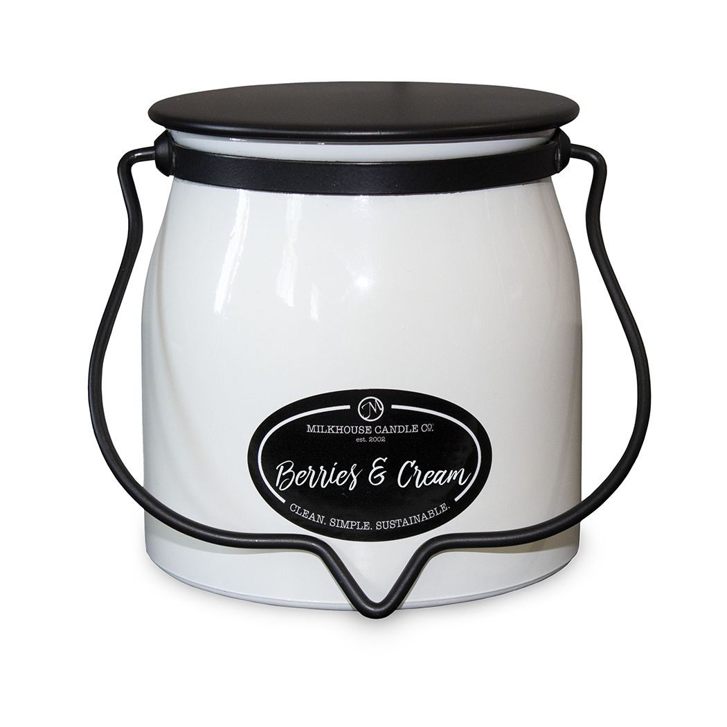 MILKHOUSE CANDLE Berries & Cream vonná svíčka BUTTER JAR 2-knotová (454 g)