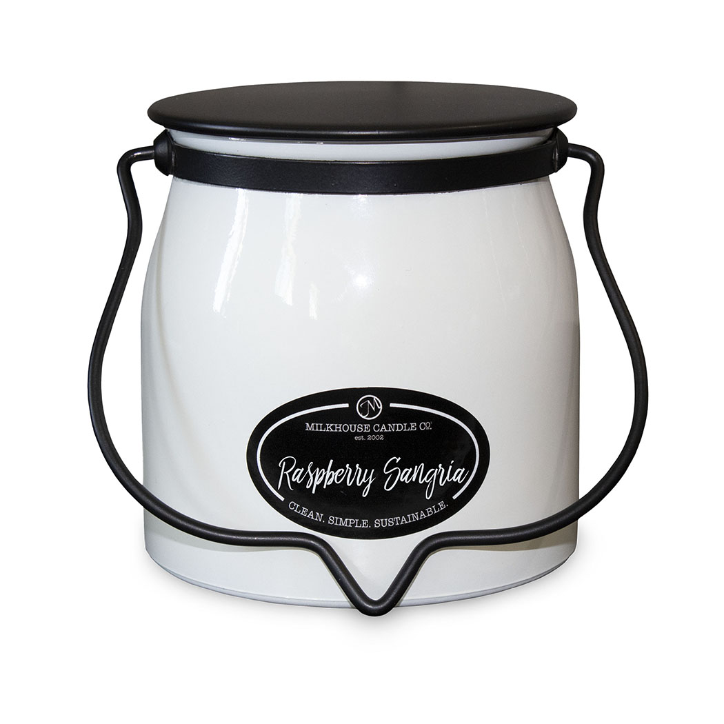 MILKHOUSE CANDLE Raspberry Sangria vonná svíčka BUTTER JAR 2-knotová (454 g)