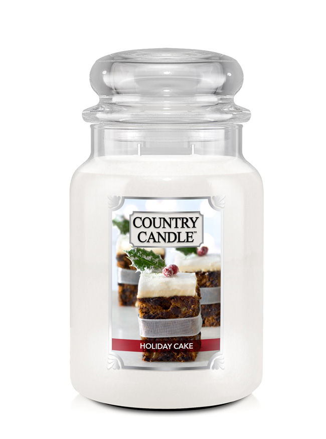 Country Candle Holiday Cake vonná svíčka velká 2-knotová (652 g)