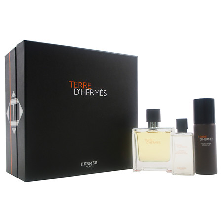 Hermes Terre D´Hermes Parfum Dárková sada, parfémovaná voda 75ml + voda po holení 40ml + pěna na holení 50ml