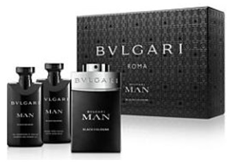 Bvlgari Man Black Cologne Dárková sada, toaletní voda 100ml + voda po holení  75ml + sprchový gel 75ml+ kosmetická taška